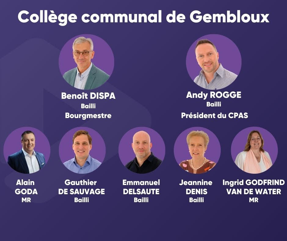 Communales 2024 : Bailli et MR gouverneront Gembloux ensemble