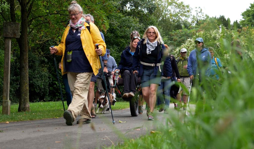 Une traversée de la Wallonie en joëlette : départ de Gembloux