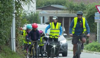 Un Vélobus à l'école de Gentinnes pour la semaine de la Mobilité